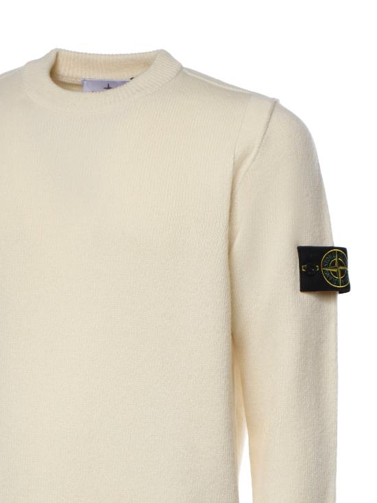 26FW 스톤 아일랜드 램스울 립드 트림 레귤러 핏 크루넥 점퍼 L2S155100072 S00A3V0093 IVORY - STONE ISLAND