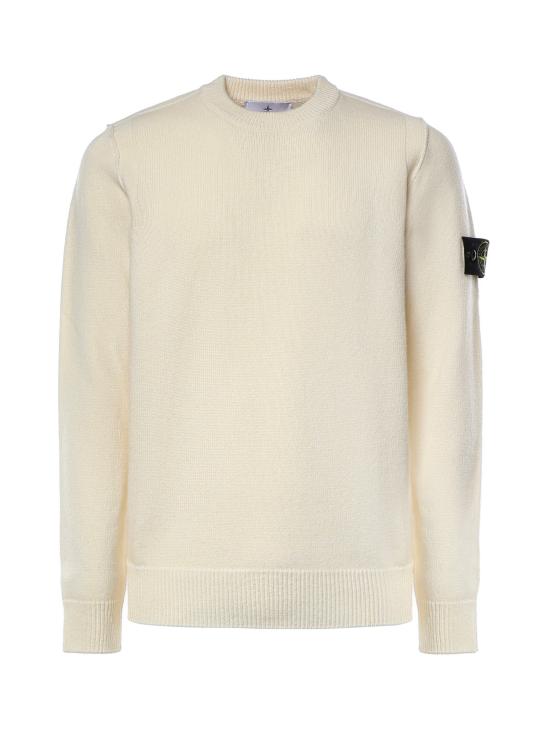 26FW 스톤 아일랜드 램스울 립드 트림 레귤러 핏 크루넥 점퍼 L2S155100072 S00A3V0093 IVORY