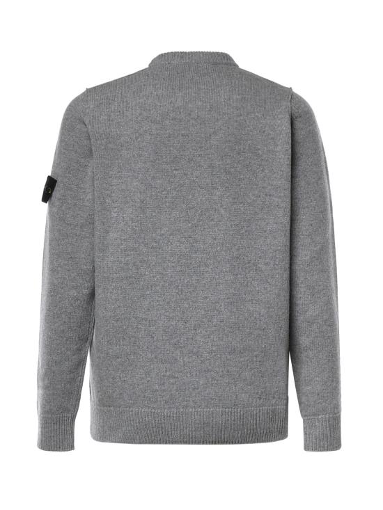 26FW 스톤 아일랜드 램스울 립드 트림 레귤러 핏 크루넥 점퍼 L2S155100072 S00A3V0M60 GREY - STONE ISLAND