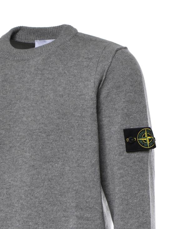 26FW 스톤 아일랜드 램스울 립드 트림 레귤러 핏 크루넥 점퍼 L2S155100072 S00A3V0M60 GREY - STONE ISLAND