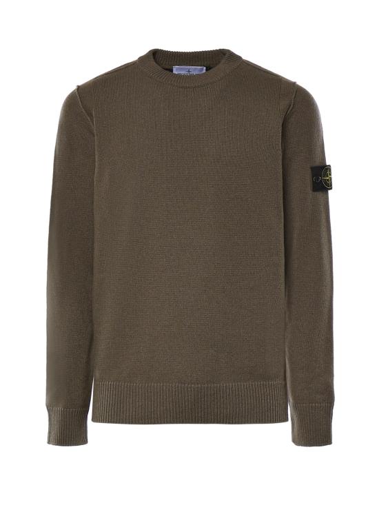 26FW 스톤 아일랜드 램스울 립드 트림 레귤러 핏 크루넥 점퍼 L2S155100072 S00A3V005G MILITARY GREEN