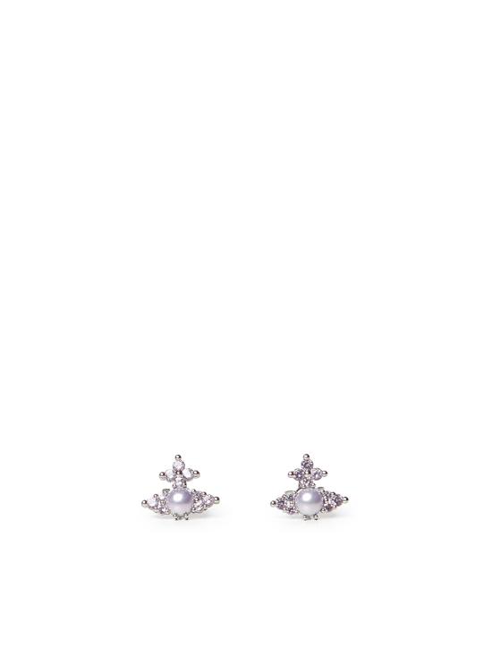 26FW 비비안웨스트우드 페도라 이어링 6201034Y 02P774P774 PLATINUM LAVENDER CZ PURPL