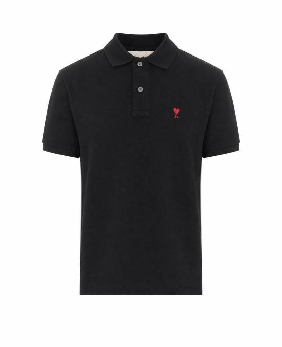 26FW 아미 알렉산드르 마티우시 폴로 티셔츠 BFUPL001 760001 Black