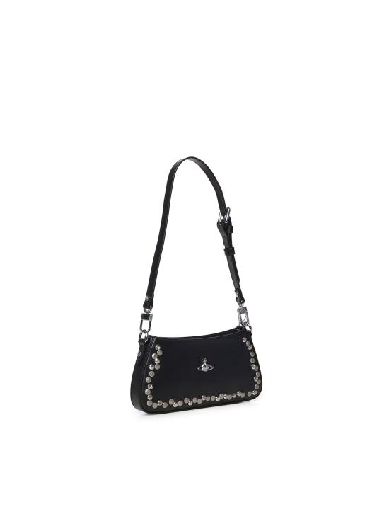 26FW 비비안웨스트우드 ORB 타샤 레더 스터드 숄더백 5801000JW L002VN402 BLACK - VIVIENNE WESTWOOD