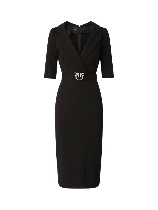 26FW 핑코 미디 원피스 107475 A3AHZ99 BLACK