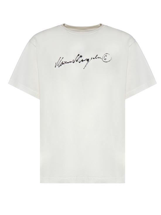 26FW MM6 메종마르지엘라 반팔 티셔츠 SH0GC0077 M20258101 OFF WHITE