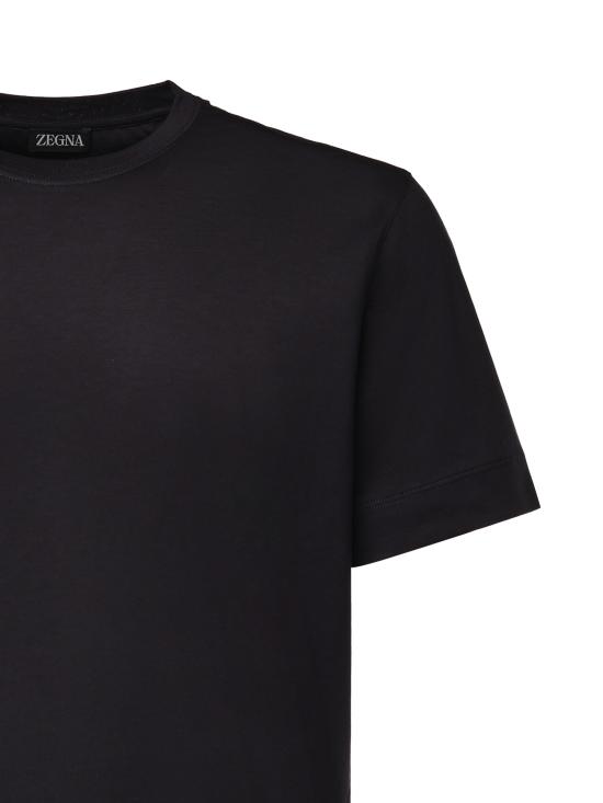 26FW 에르메네질도제냐 반팔 티셔츠 UI360A4 I765NLB09 Navy blue - ERMENEGILDO ZEGNA