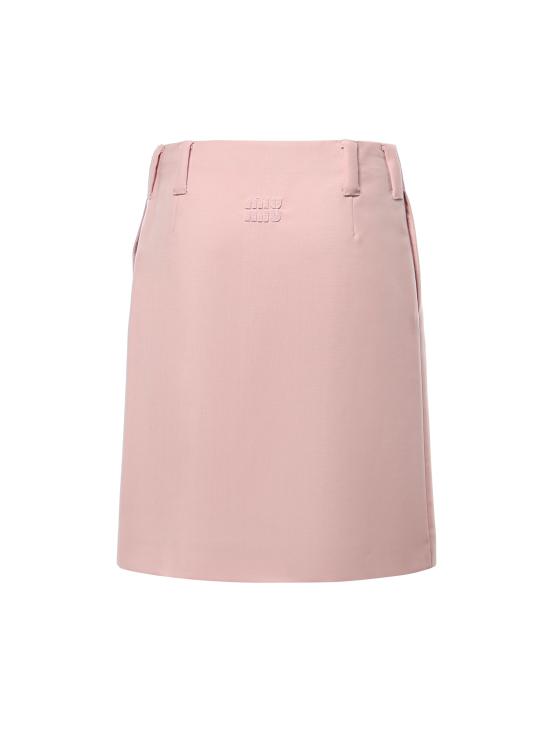 26FW 미우미우 키드 모헤어 스커트 MG2758 12I1F0924 PEACH - MIU MIU