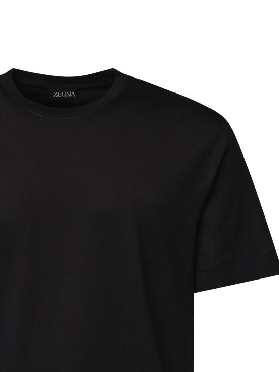 26FW 에르메네질도제냐 반팔 티셔츠 UI360A4 I765NLK09 BLACK - ERMENEGILDO ZEGNA