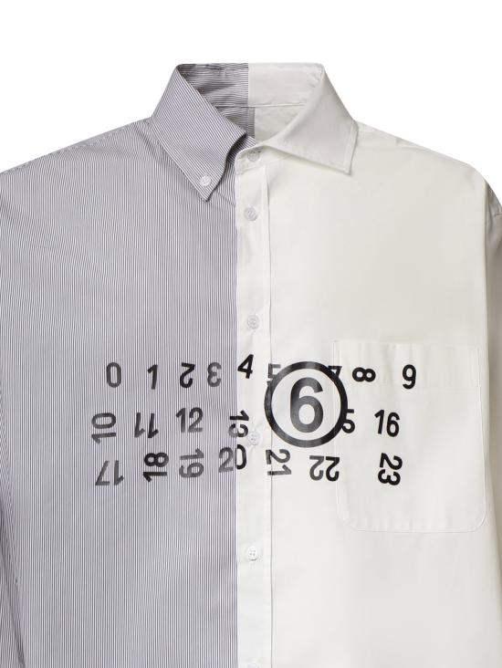 26FW MM6 메종마르지엘라 긴팔 셔츠 SH0DT0057 MTN183961 OFF WHITE GREY - MM6 MAISON MARGIELA