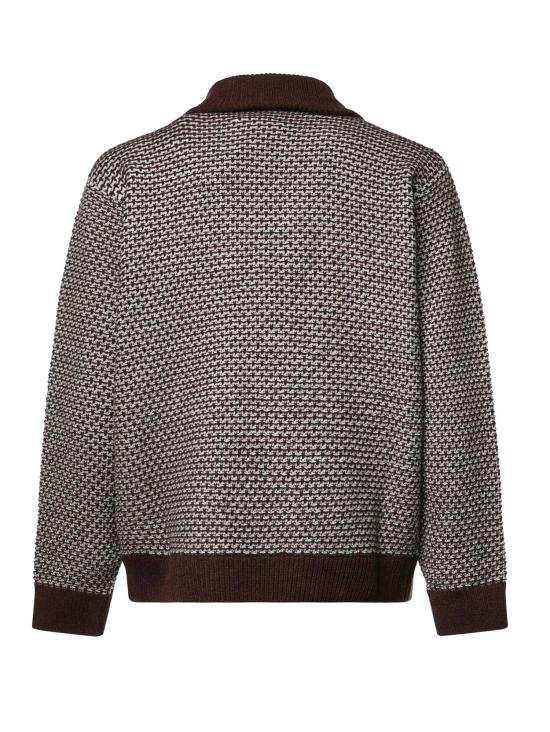26FW MM6 메종마르지엘라 폴로 티셔츠 SH2GL0015 M13354001J Brown off white - MM6 MAISON MARGIELA