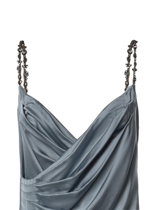 26FW 발렌티노 가라바니 롱 원피스 9B3VDNL0 9VQ4KM VINTAGE GREY SILVER - VALENTINO GARAVANI