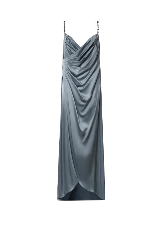 26FW 발렌티노 가라바니 롱 원피스 9B3VDNL0 9VQ4KM VINTAGE GREY SILVER