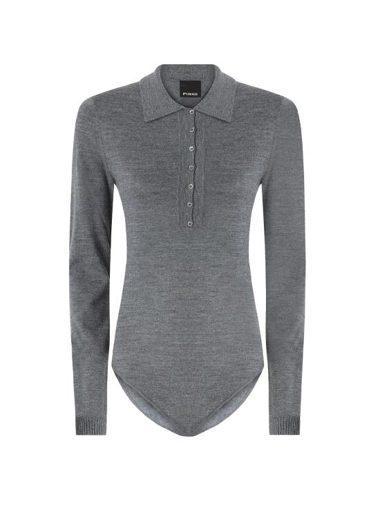 26FW 핑코 바디수트 티셔츠 107271 A3FYI76 GREY