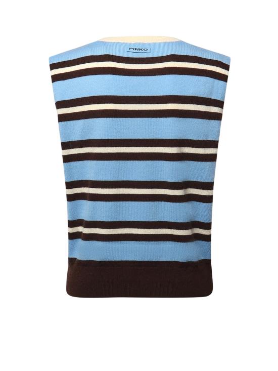 26FW 핑코 스웨터 107474 A3G1EL2 LIGHT BLUE BROWN - PINKO