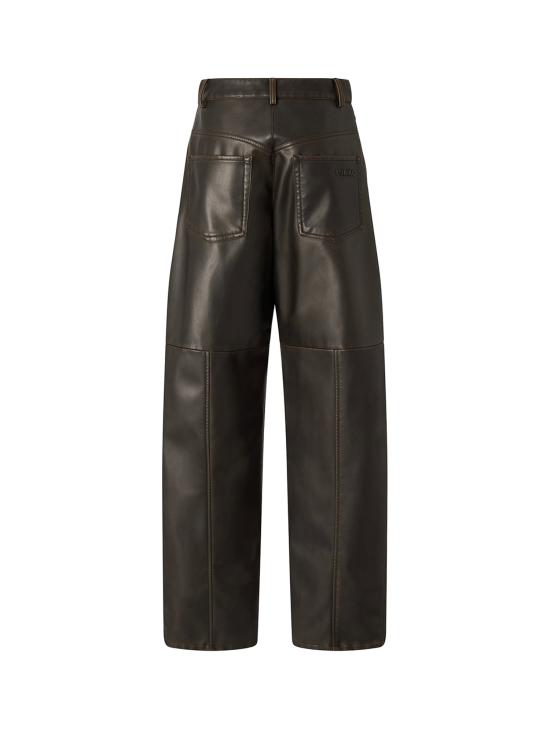 26FW 핑코 가죽 팬츠 107077 A3E8L64 BROWN - PINKO