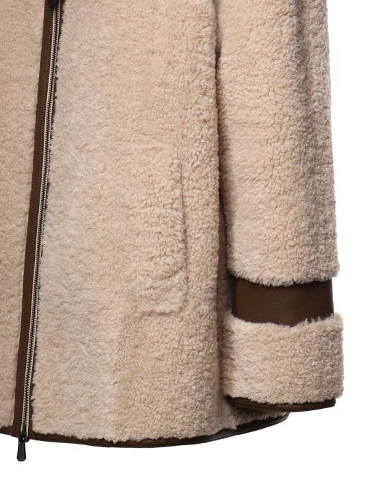 26FW 핑코 무스탕 107165 A3FJZL3 IVORY BROWN - PINKO