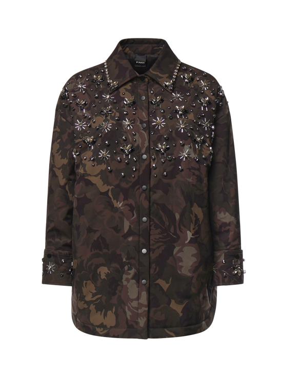 26FW 핑코 셔츠 107916 A3LYSD3 MULT GREEN BLACK
