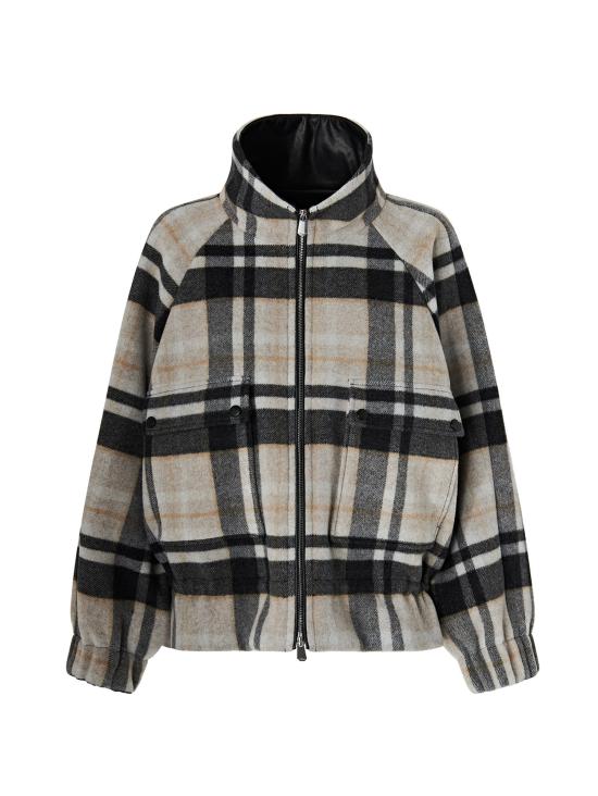 26FW 핑코 자켓 107523 A3FWIC9 MULTICOLOR GREY BROWN