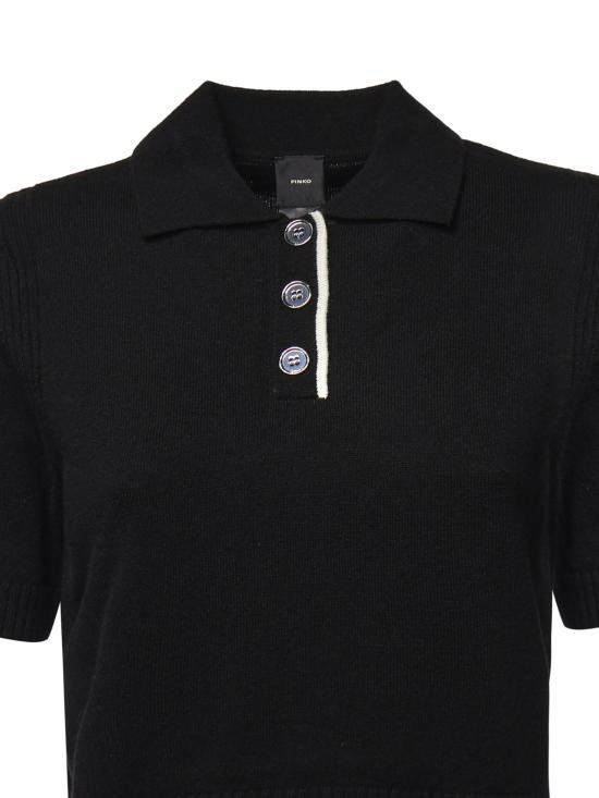 26FW 핑코 폴로 티셔츠 105450 A3G1Z99 BLACK - PINKO