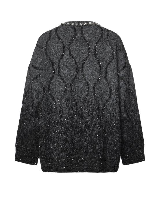 26FW 핑코 스웨터 107855 A3OZIZK GREY BLACK - PINKO