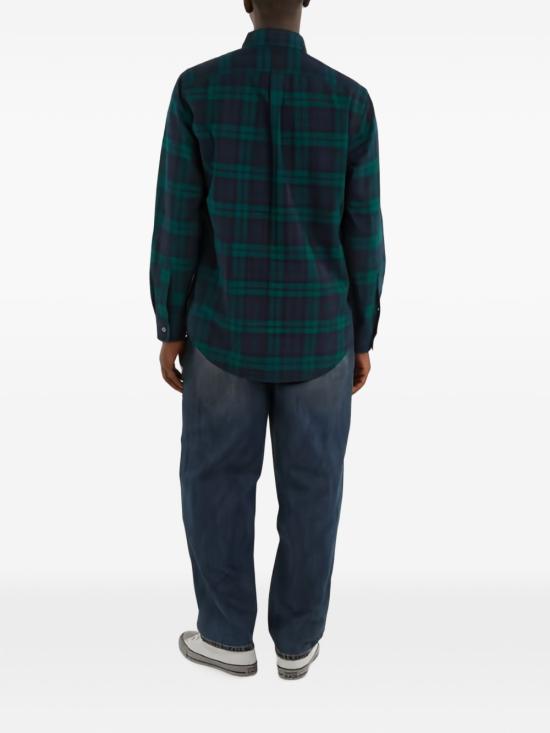 26FW 랄프 로렌 긴팔 셔츠 710922273501 6841 Navy green - RALPH LAUREN