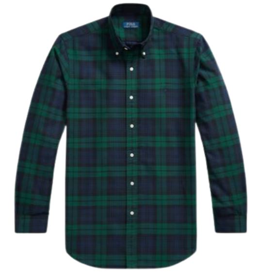 26FW 랄프 로렌 긴팔 셔츠 710922273501 6841 Navy green