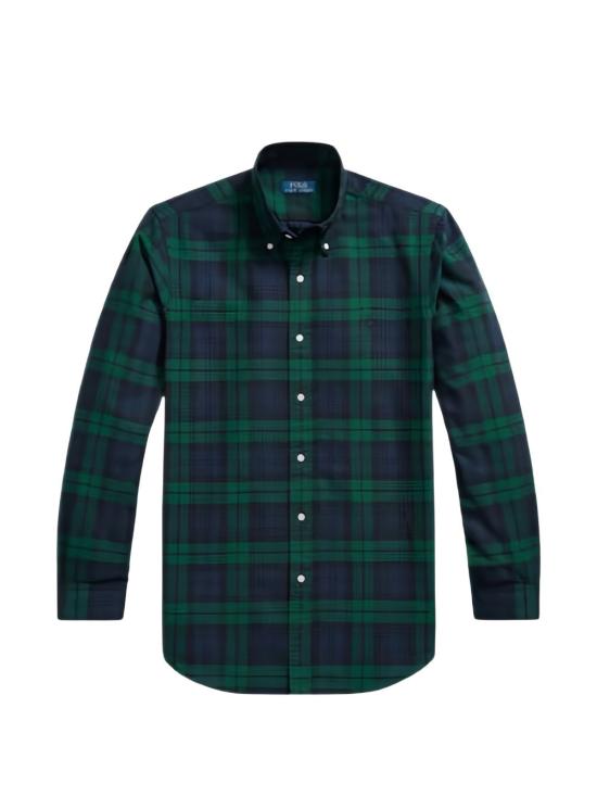 26FW 랄프 로렌 긴팔 셔츠 710922273501 6841 Navy green - RALPH LAUREN