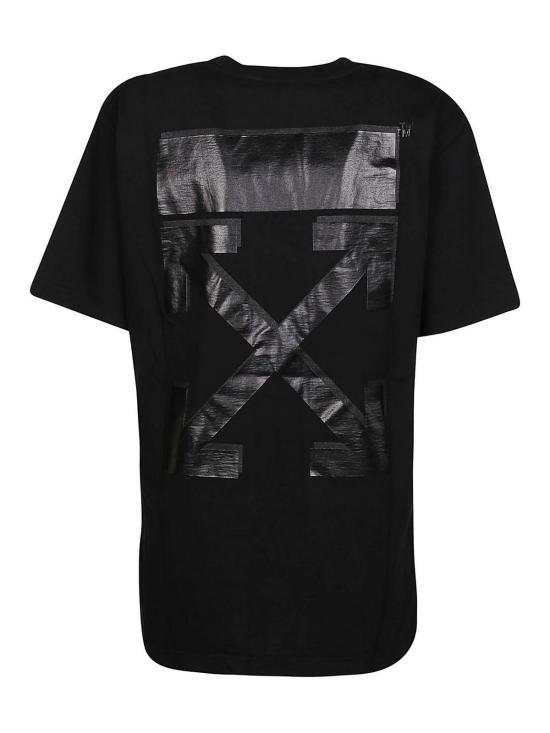  오프화이트 반팔 티셔츠 OWAA049E20JER0131010 Black - OFF WHITE