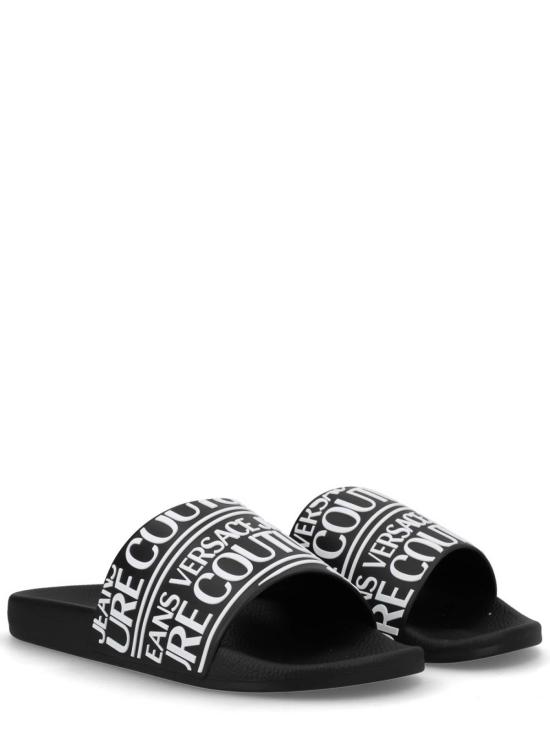 26SS 베르사체 러버 슬라이더 80YA3SQ171352899 Black - VERSACE