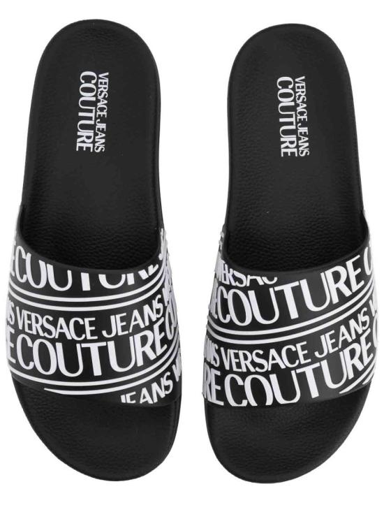 26SS 베르사체 러버 슬라이더 80YA3SQ171352899 Black - VERSACE
