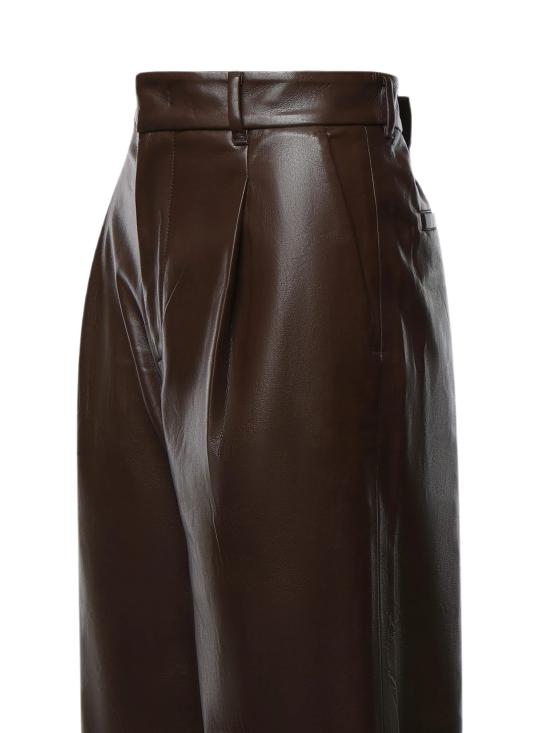 26FW 안다마네 가죽 팬츠 T200430A TNP152641 Dark Brown - ANDAMANE