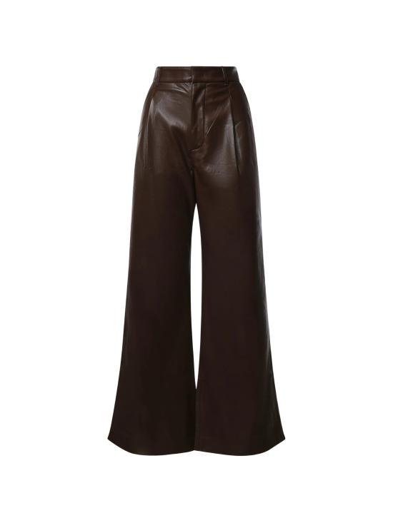26FW 안다마네 가죽 팬츠 T200430A TNP152641 Dark Brown