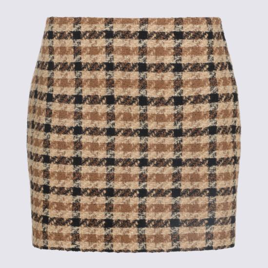 26FW 트윈셋 숏 스커트 262TT2351 S1295814021 BOUCLE CHECK BROWN