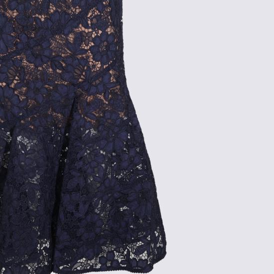 26FW 셀프 포트레이트 미디 원피스 AW26043M N Navy - SELF PORTRAIT