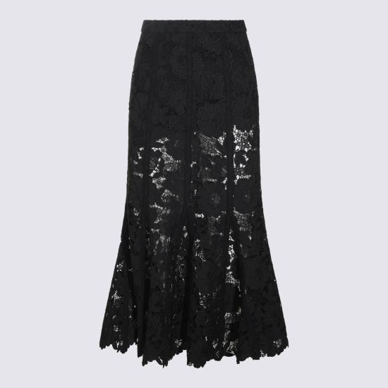 26FW 셀프 포트레이트 롱 스커트 AW26049MSK B Black