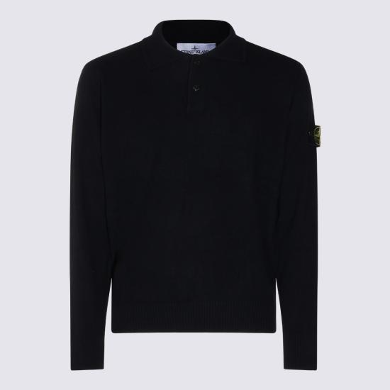 26FW 스톤 아일랜드 라이트 RWS 질롱 울 버튼 플래킷 루즈 핏 폴로 칼라 스웨터 L2S155100018 S00B4V0020 NAVY BLUE