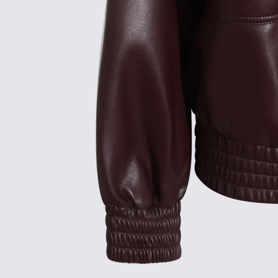 26FW 트윈셋 가죽 자켓 262TT2060 S1472114057 DARK BORDEAUX - TWINSET