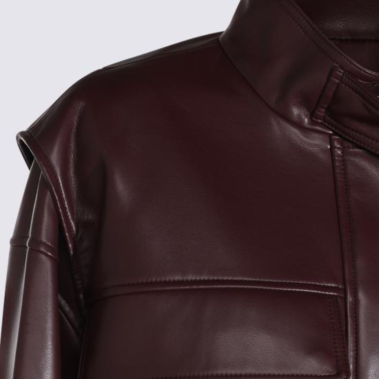 26FW 트윈셋 가죽 자켓 262TT2060 S1472114057 DARK BORDEAUX - TWINSET
