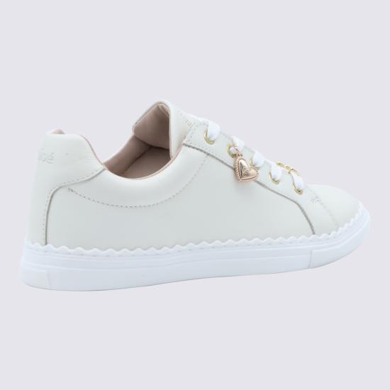 26FW [키즈] 끌로에 스니커즈 C21334 117 Bianco sporco - CHLOE