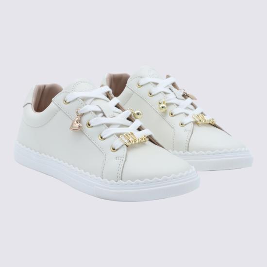 26FW [키즈] 끌로에 스니커즈 C21334 117 Bianco sporco - CHLOE