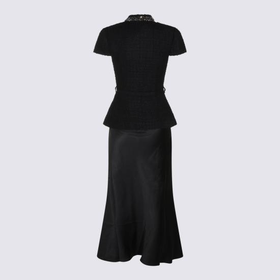 26FW 셀프 포트레이트 미디 원피스 AW26053MA B Black - SELF PORTRAIT