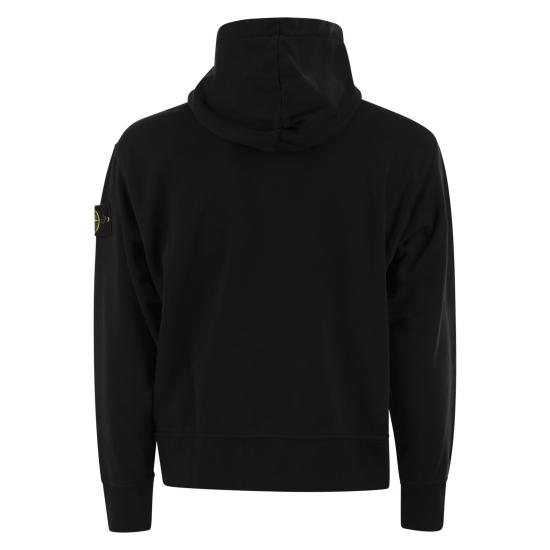 26FW 스톤 아일랜드 오가닉 코튼 플리스 와펜 집업 후드 티셔츠 오가닉 코튼 플리스 와펜 집업 후드 티셔츠 L2S156100009 BLACK - STONE ISLAND