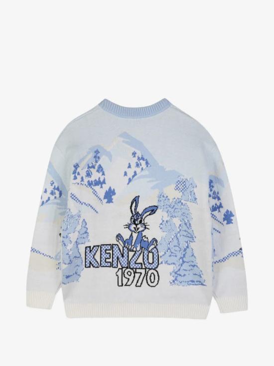 26FW [키즈] 겐조 니트/스웻셔츠 K61991 21G Azzurro - KENZO