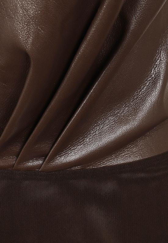 26FW 안다마네 바디수트 티셔츠 T200763A TNP152 641 DARK BROWN - ANDAMANE