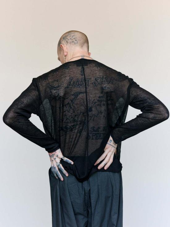  가브리엘라 콜 가먼츠 스웨터 300번 캐시미어 & 모달 립 저지 탑 - GABRIELA COLL GARMENTS