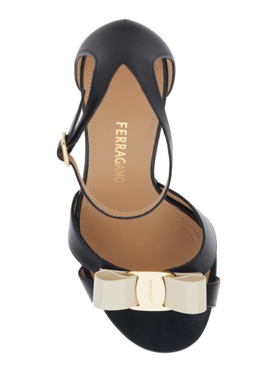  살바토레 페라가모 샌들 페라가모 바라 힐  블랙 - SALVATORE FERRAGAMO