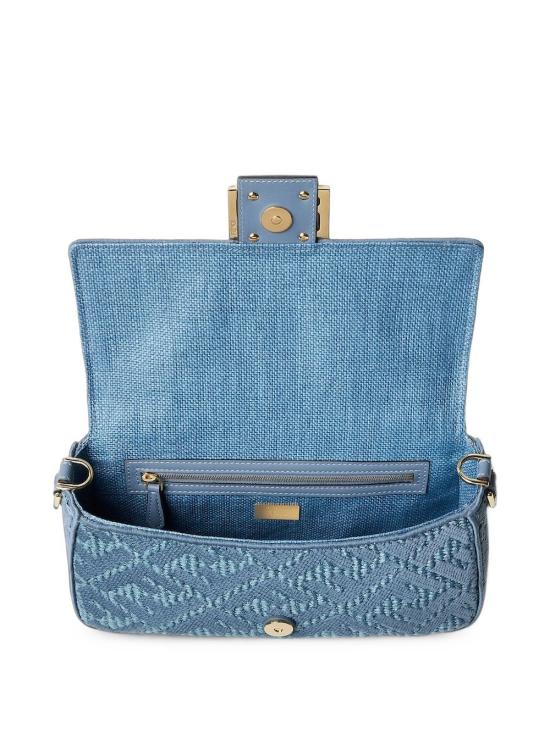 26FW 펜디 미디엄 위빙 라피아 바게트 백 8BR600 AY6GF1X82 BLU - FENDI
