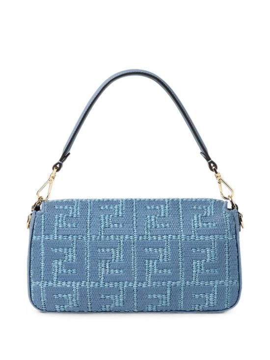 26FW 펜디 미디엄 위빙 라피아 바게트 백 8BR600 AY6GF1X82 BLU - FENDI