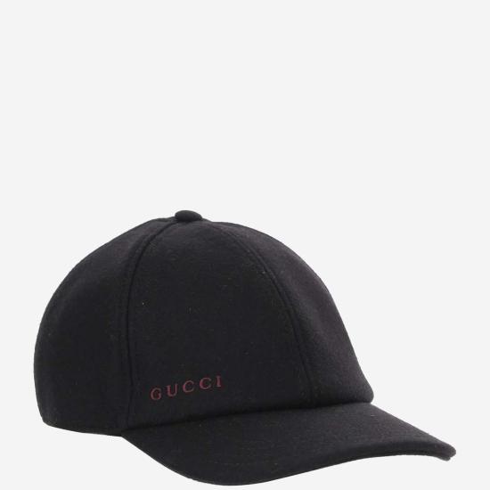  구찌 볼캡 울 소재 야구  (조절 가능한 스트랩 포함) 블랙 - GUCCI